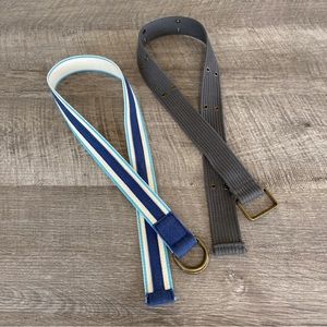 4/$16 Bundle of Y2K Belts - Canvas with D-Ring Buckles